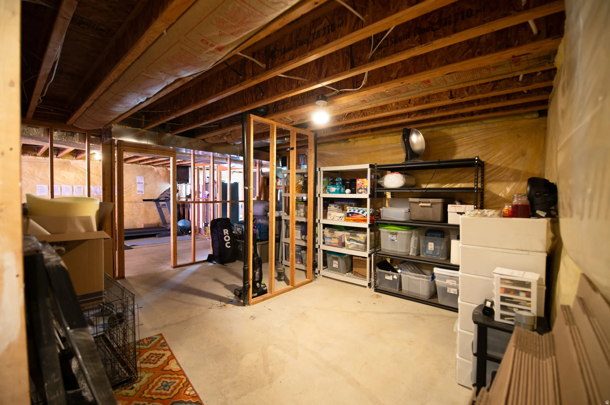 View of unfinished basement