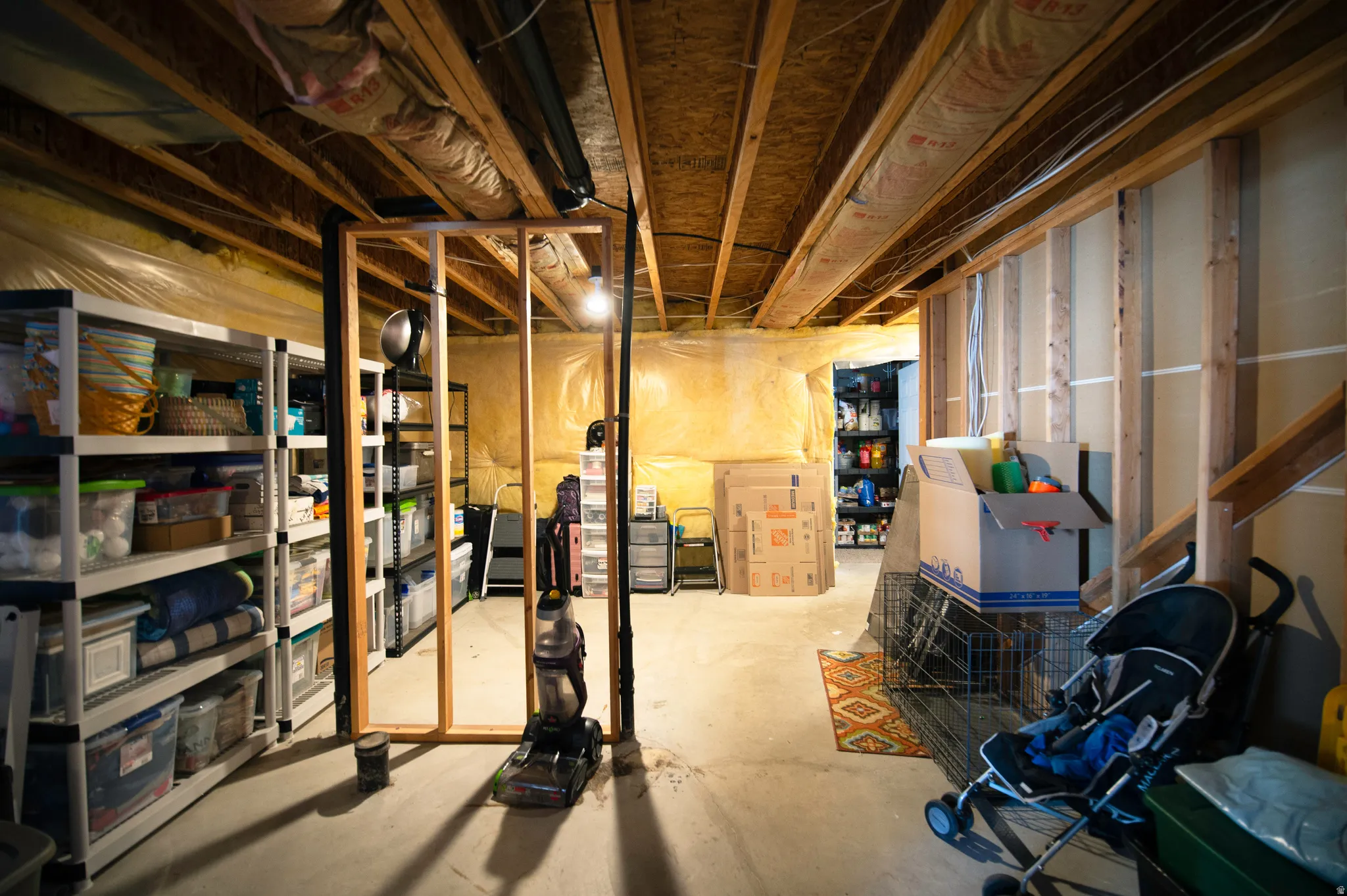 View of unfinished below grade area