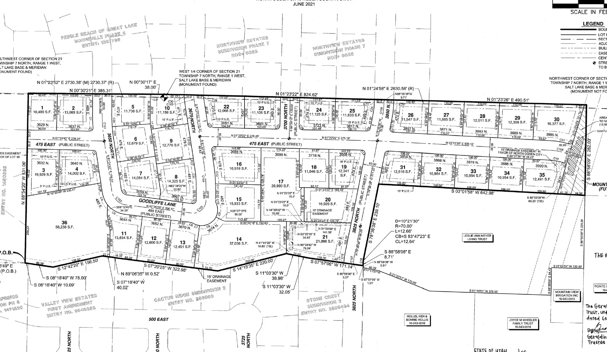 Map of parcels