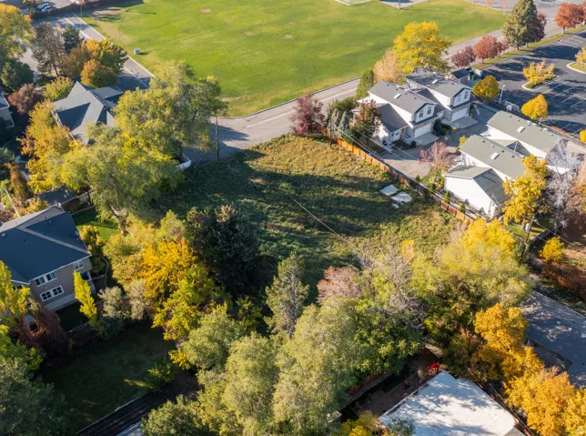 Aerial view of residential area