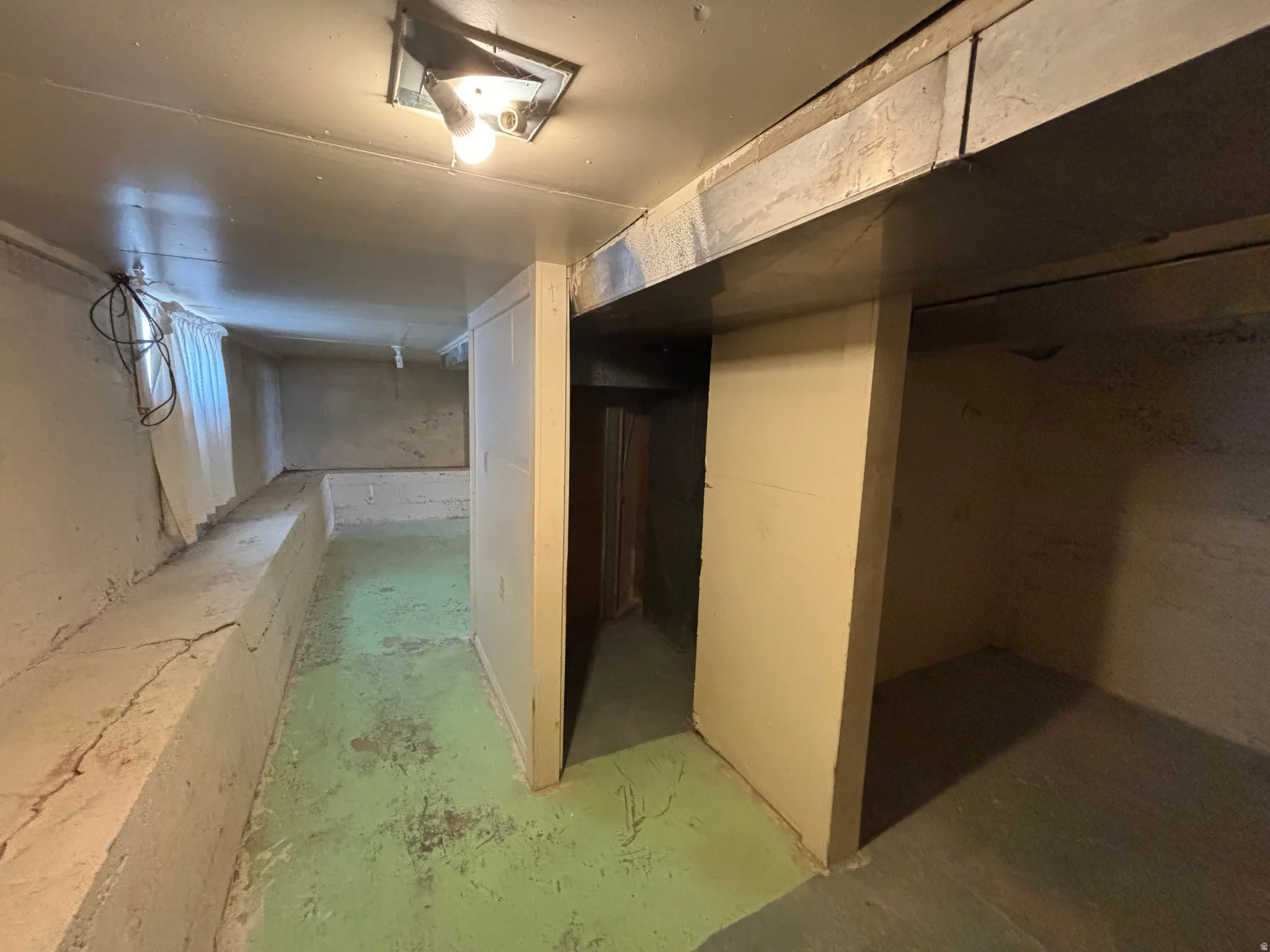 View of unfinished basement
