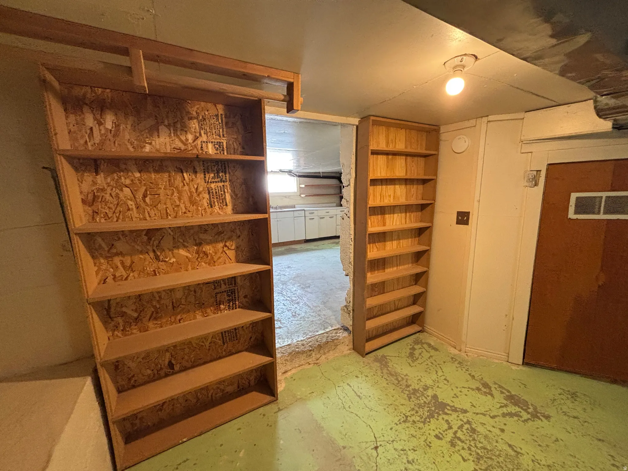 View of unfinished below grade area