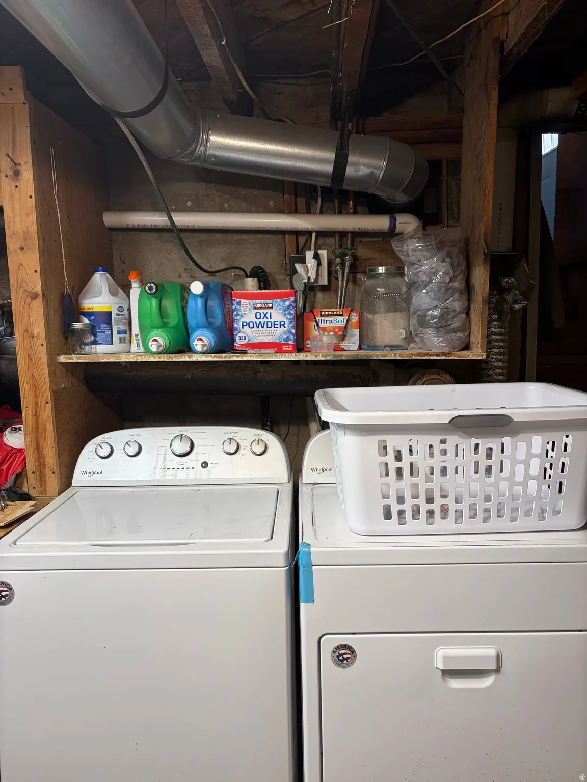 Laundry area featuring washing machine and dryer