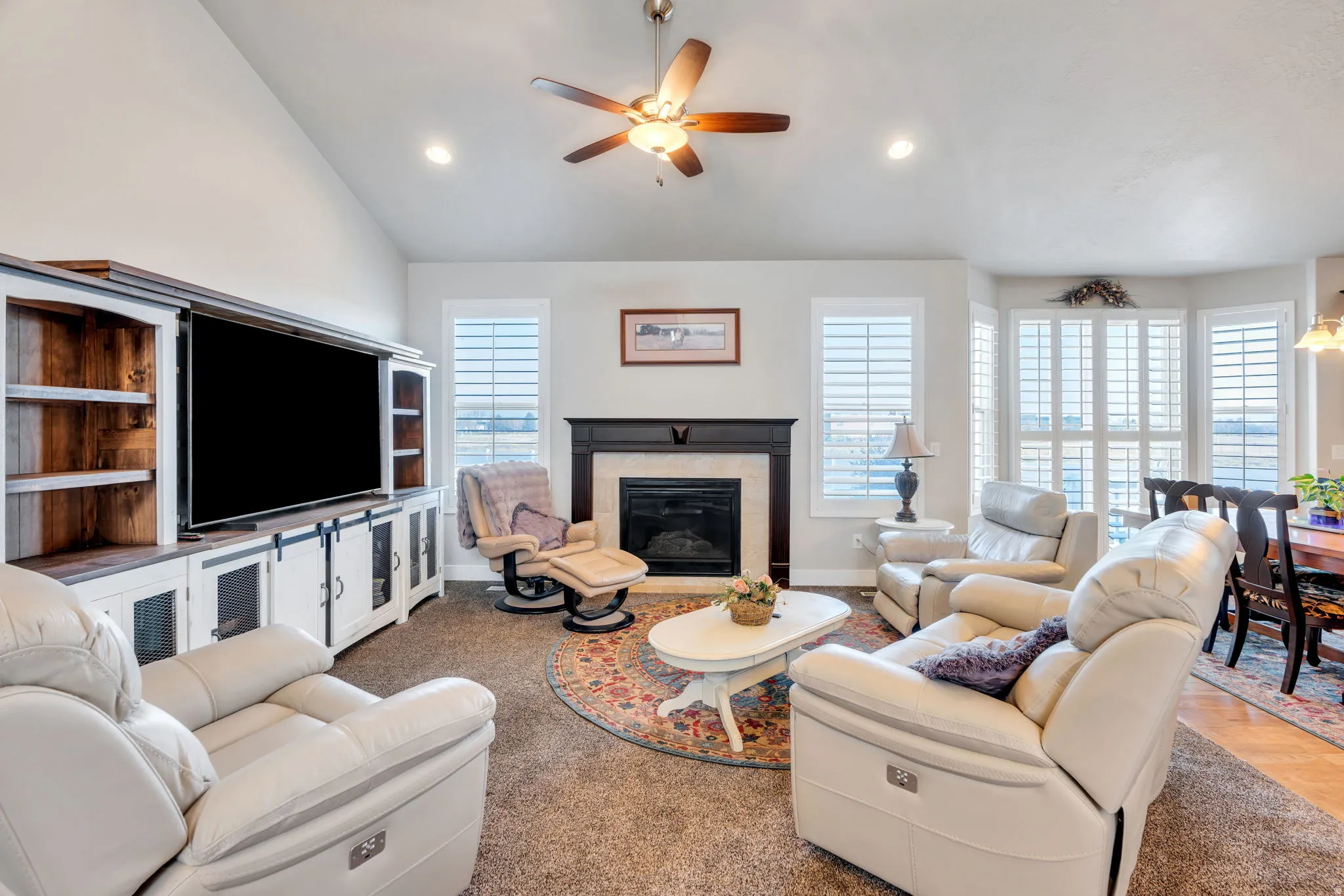 Family room is open to kitchen/dining