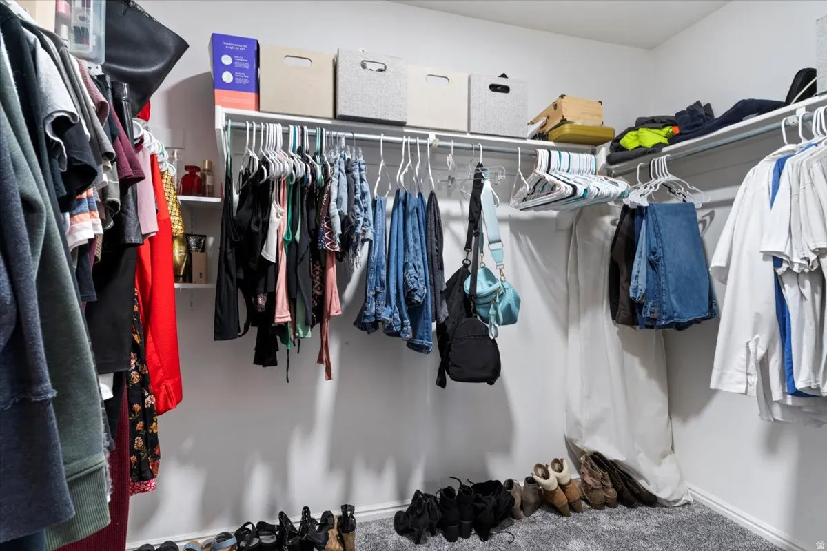 View of walk in closet