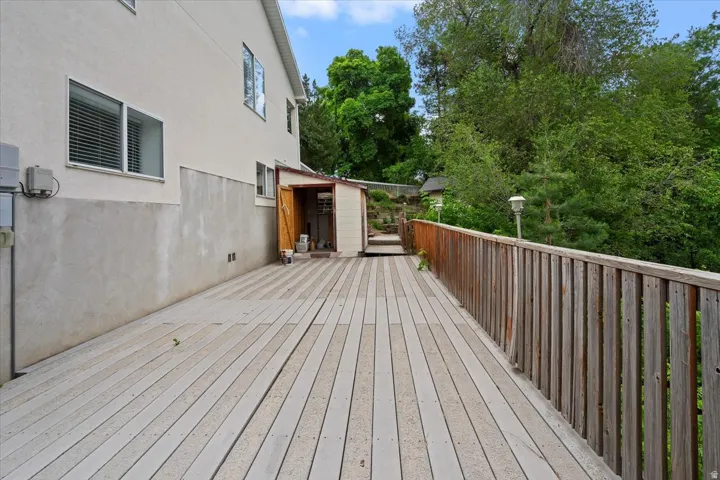 View of wooden deck