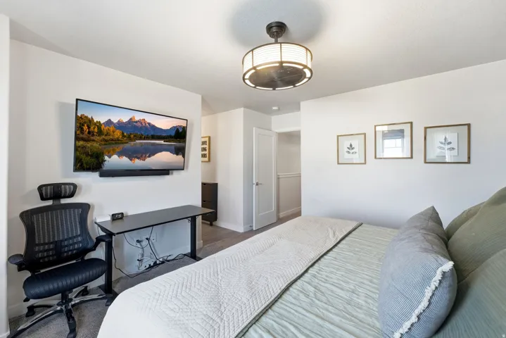 Bedroom with baseboards