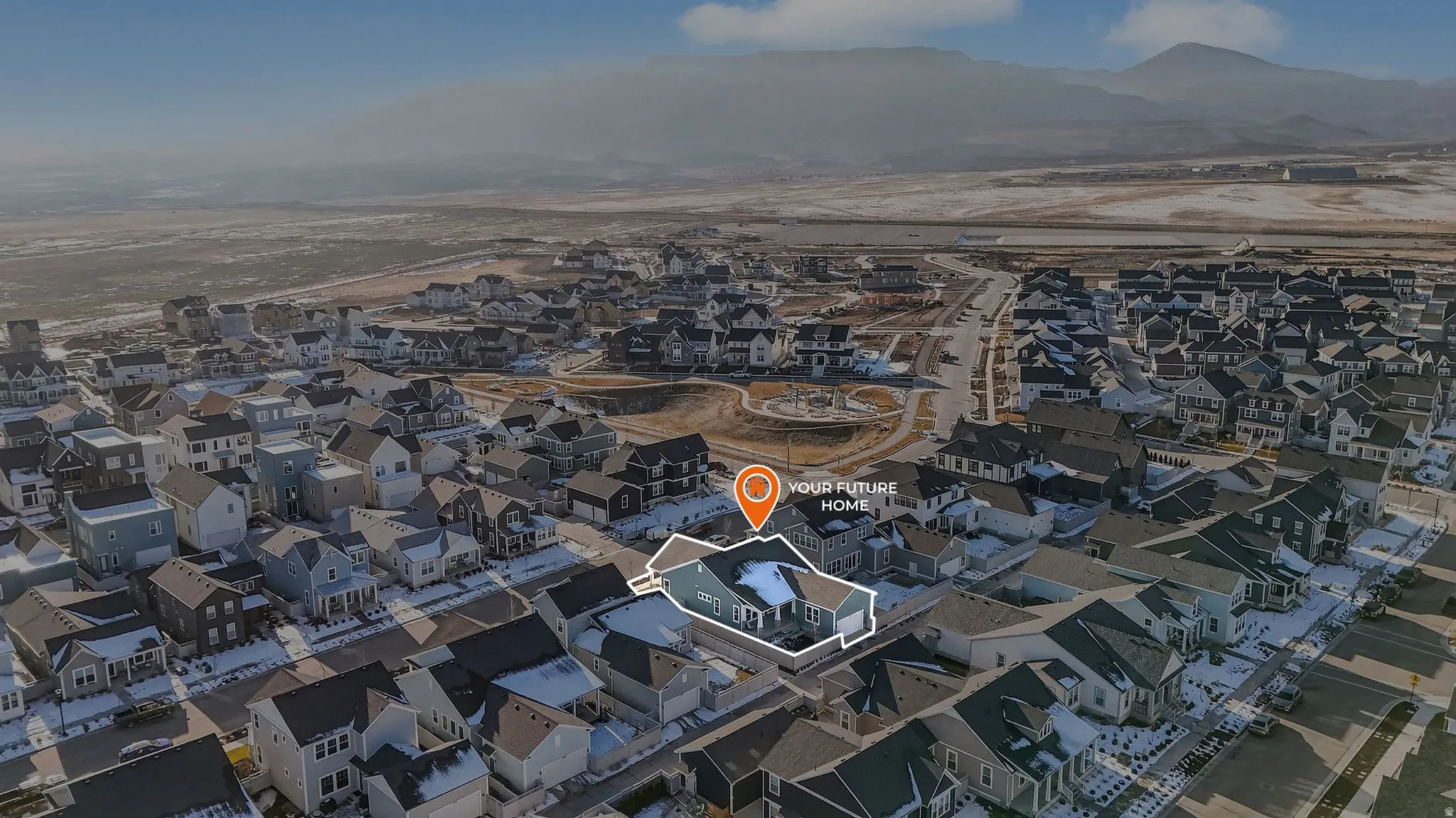 Aerial overview of property's location