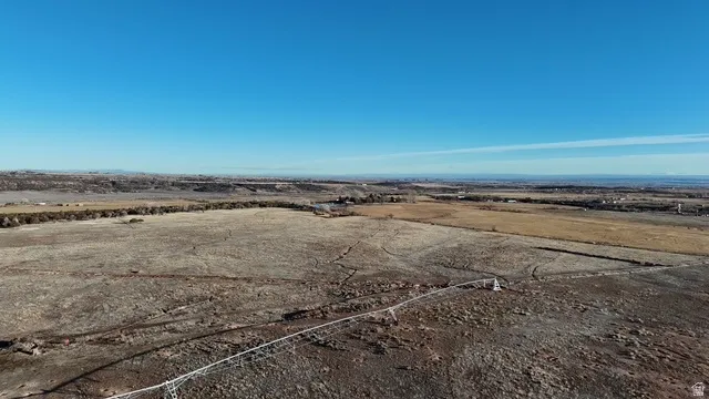 Aerial view of sparsely populated area featuring a desert landscape