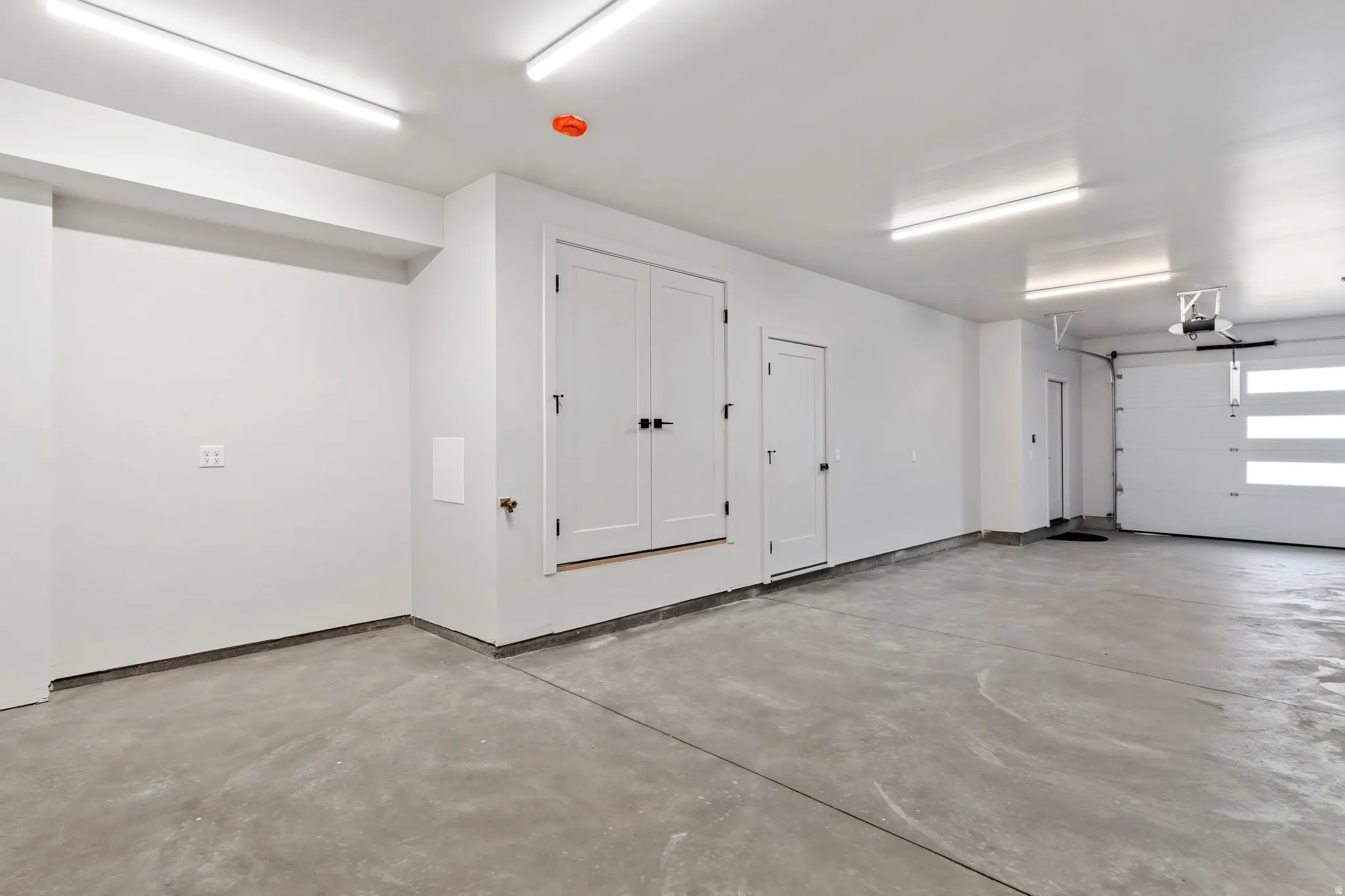 Garage with baseboards