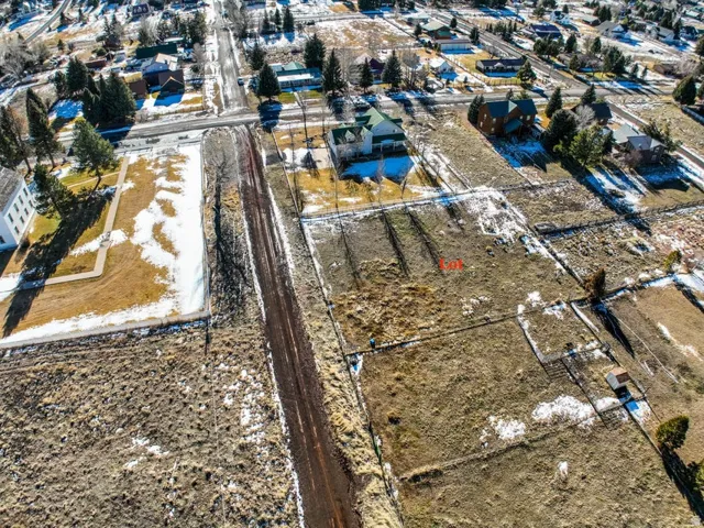 Aerial perspective of suburban area