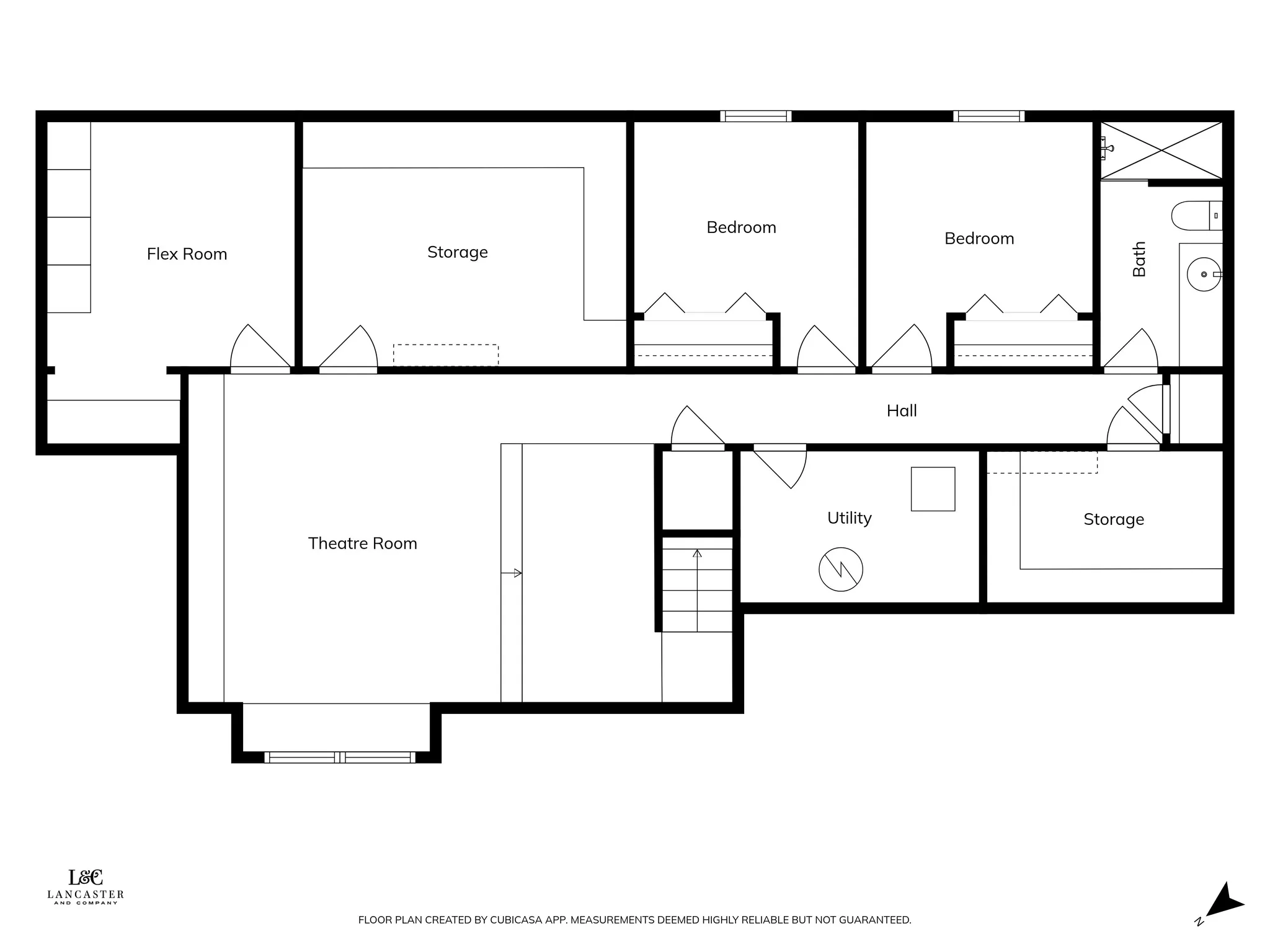 Lower level floor plan