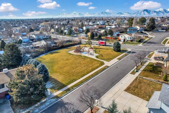 Aerial view of the neighborhood community park