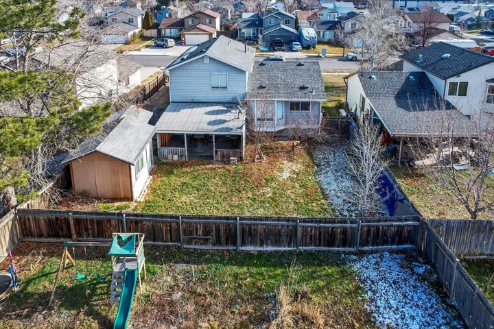Aerial view of the property