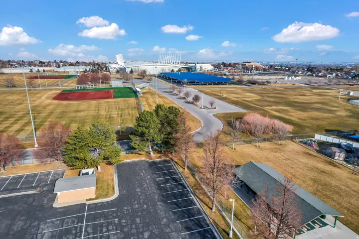 Aerial view of the neighborhood community park