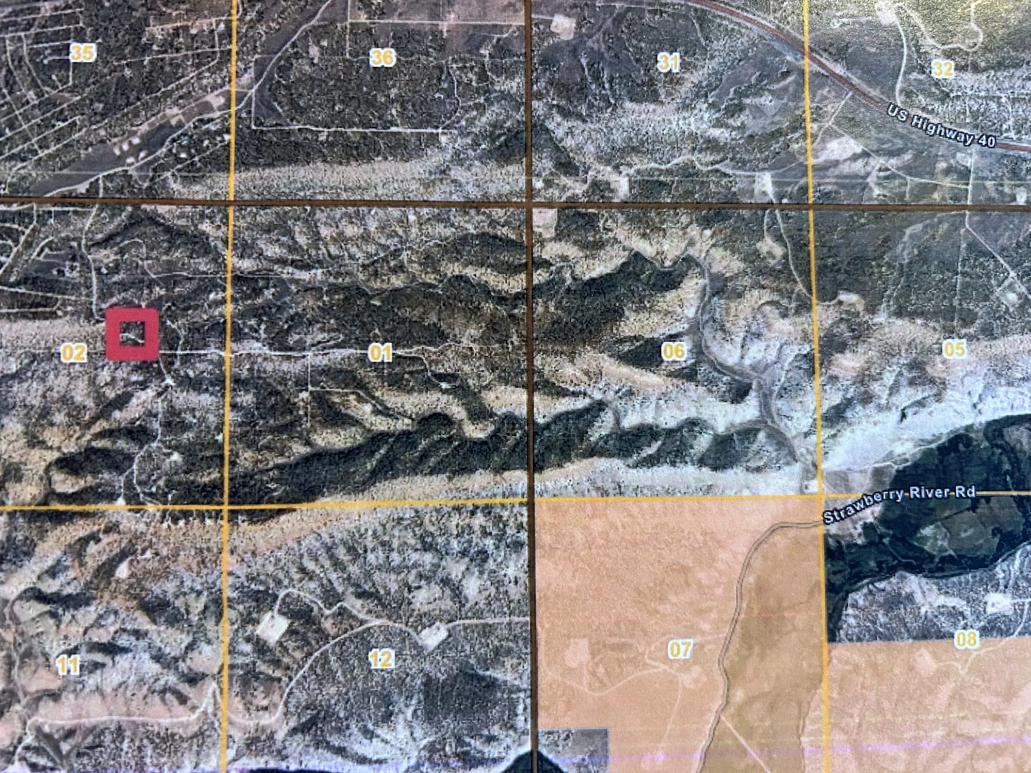 Map / location featuring property boundaries highlighted