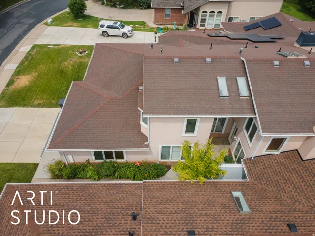 View from above of property