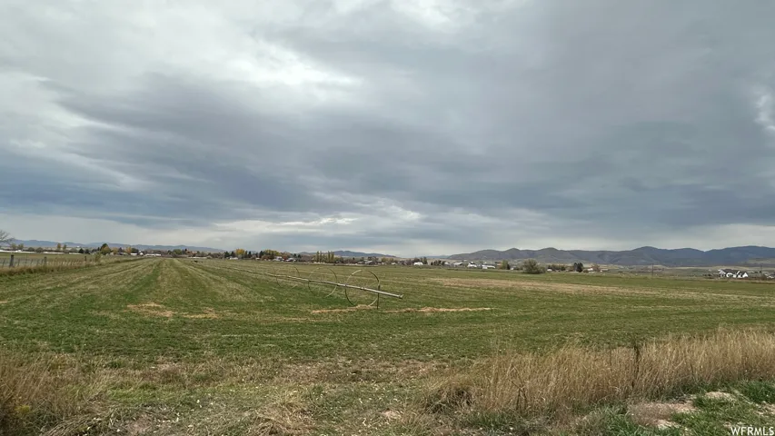 View of mountain background with rural landscape