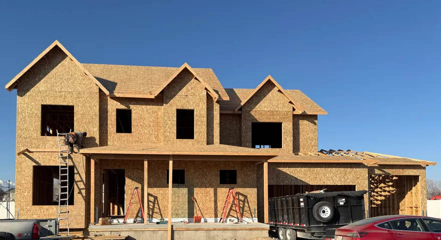 View of front of home with covered porch