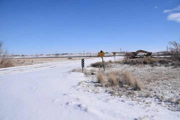 View of road with traffic signs