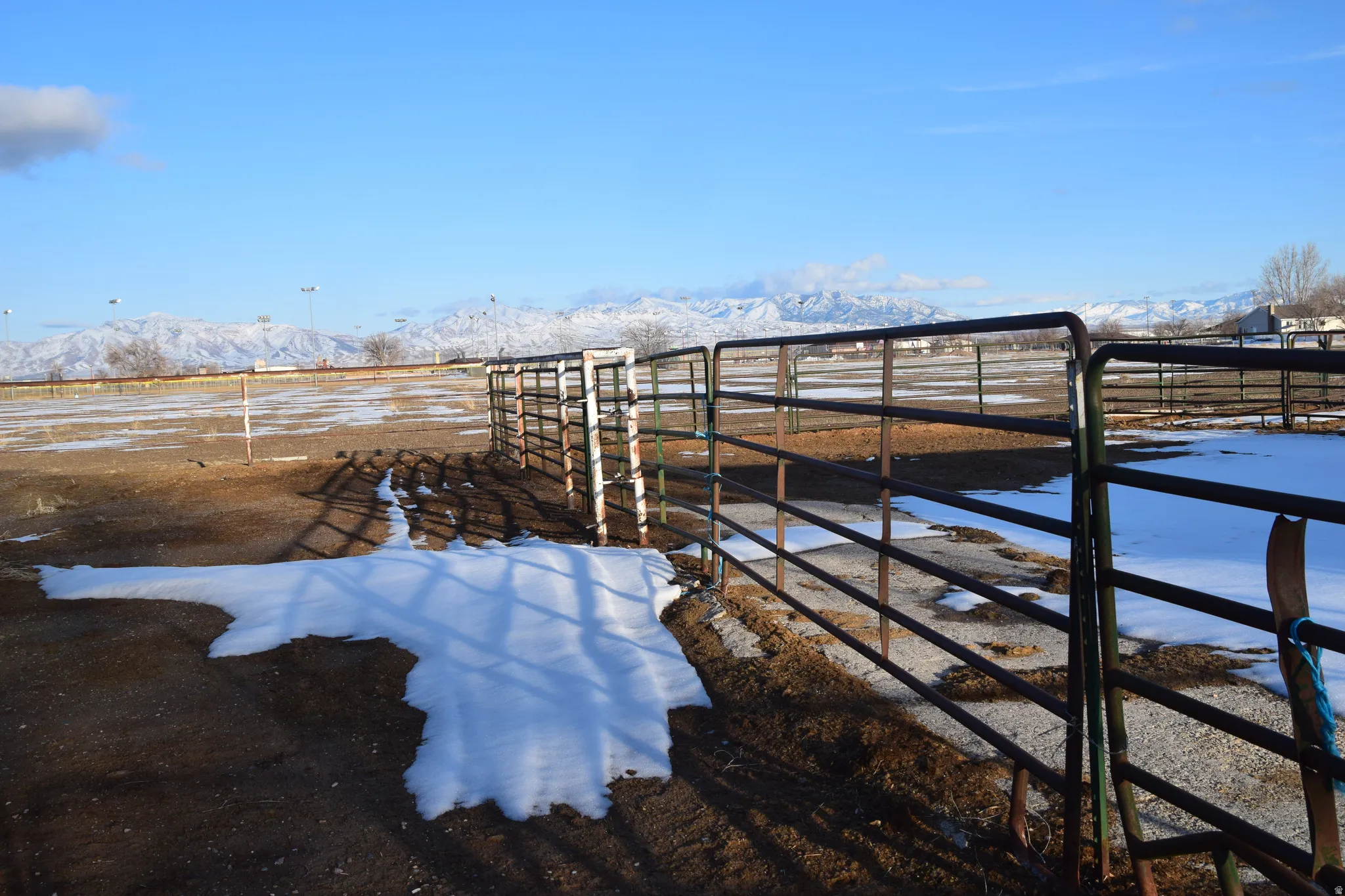 Dock area with a mountain view and a view of rural / pastoral area