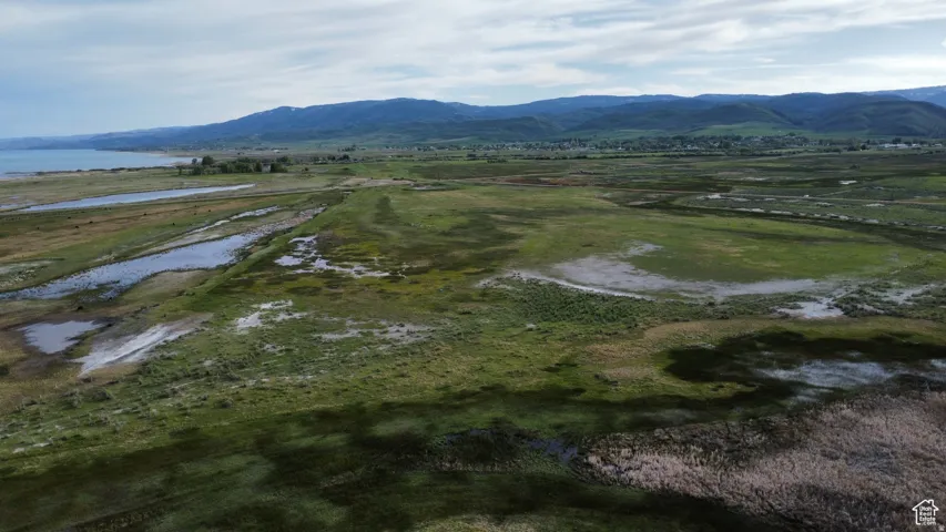 Drone / aerial view of a water and mountain view