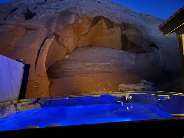 Exterior view of a jacuzzi