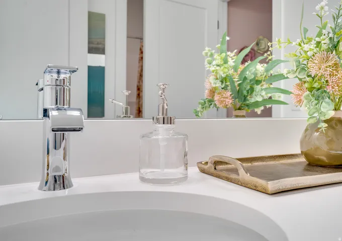 Bathroom view of vanity