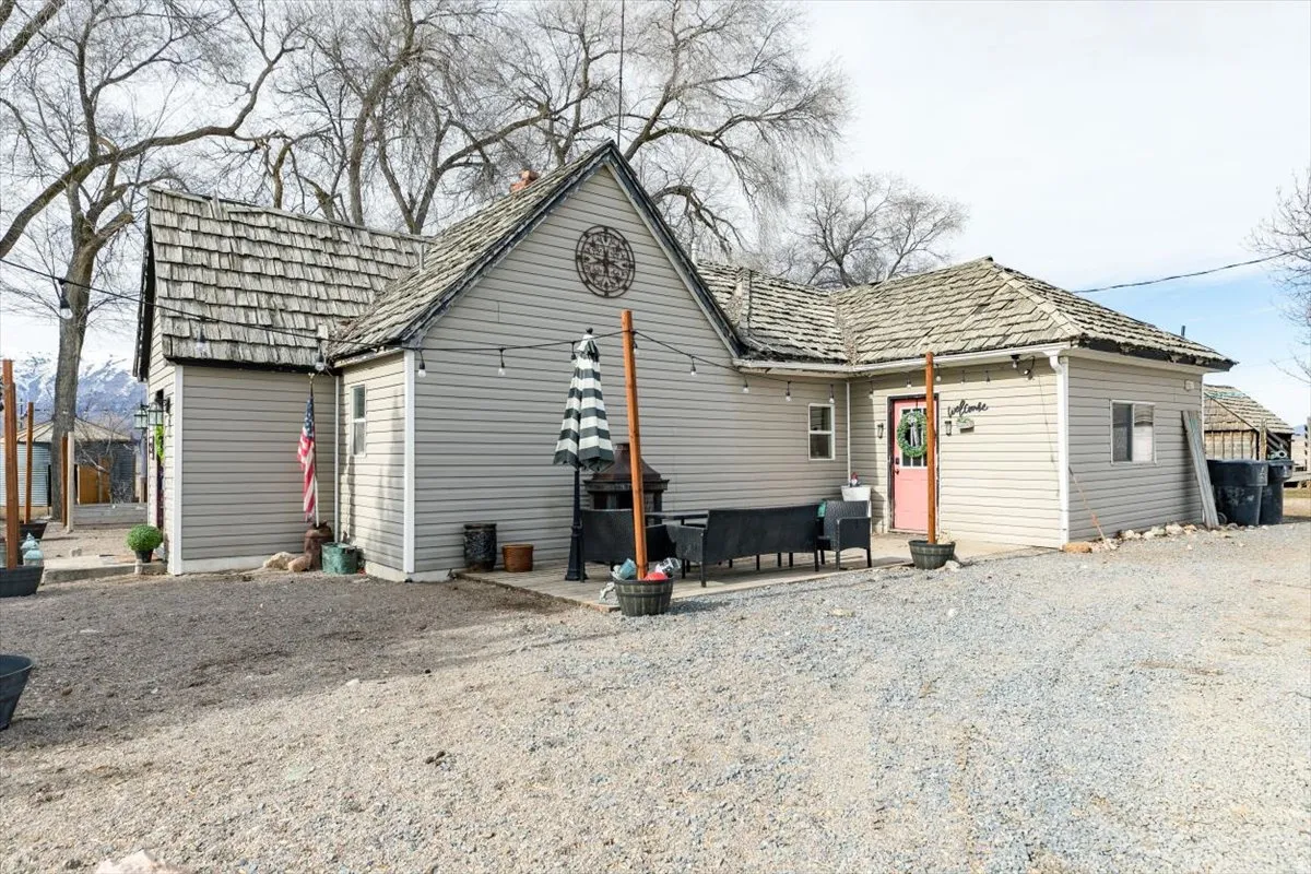 View of front of home featuring a patio area
