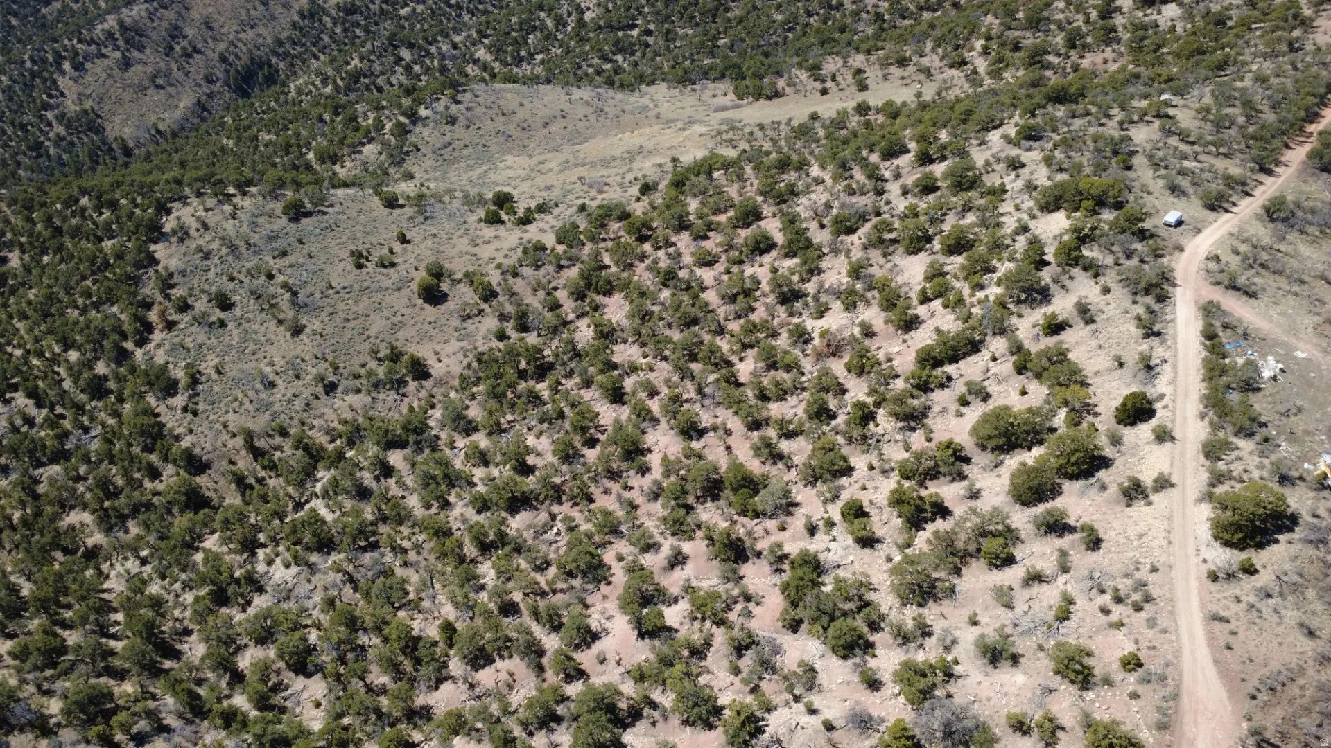 Overview of rural landscape with a desert landscape