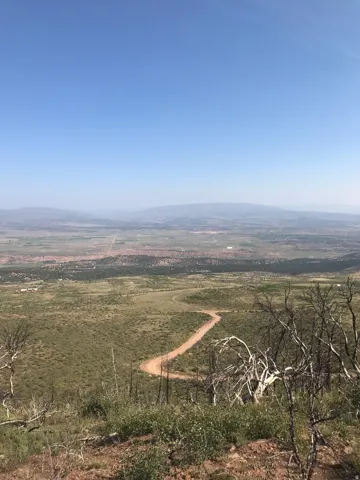 Aerial view of sparsely populated area
