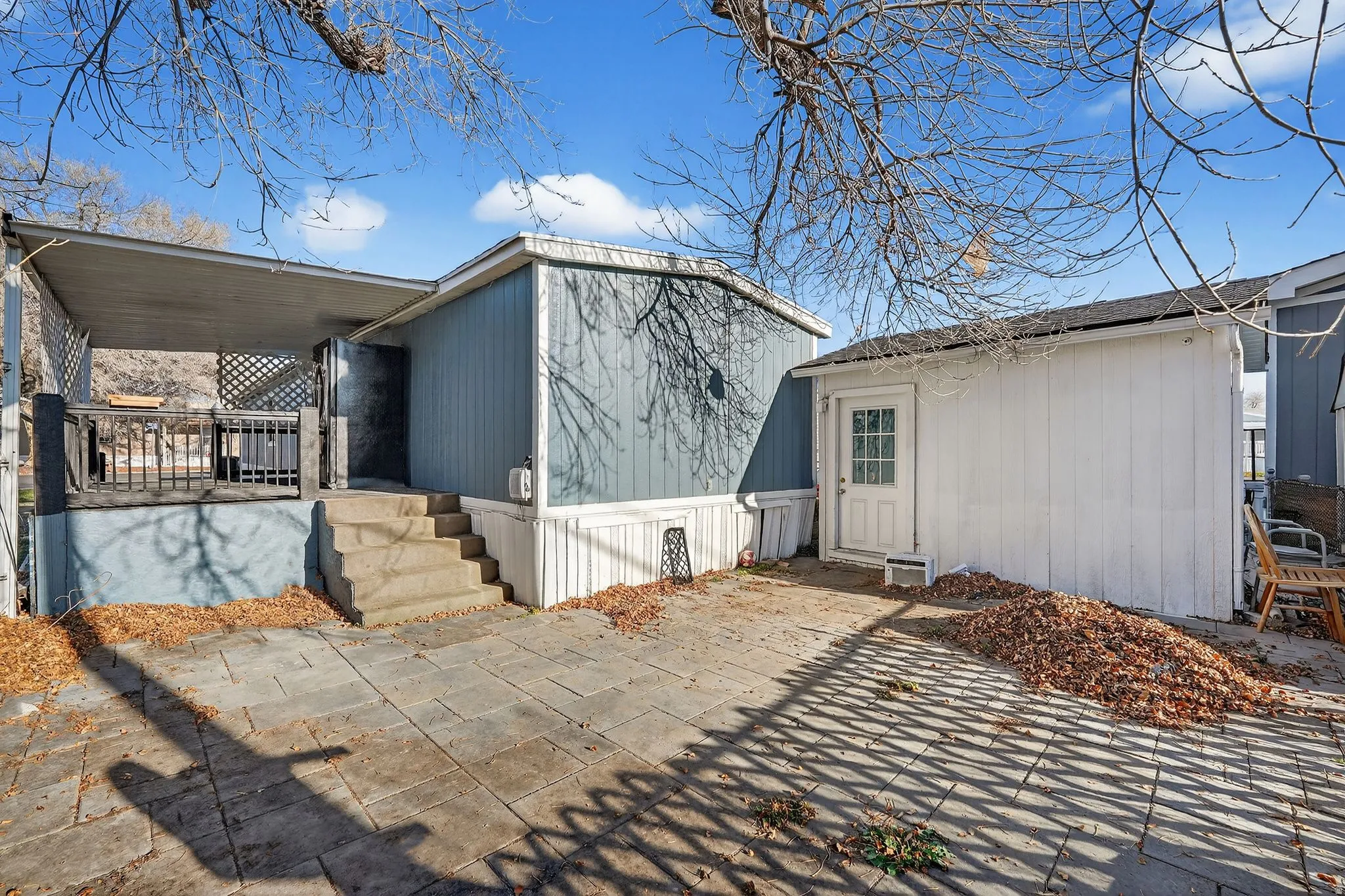 Rear view of house with a patio area