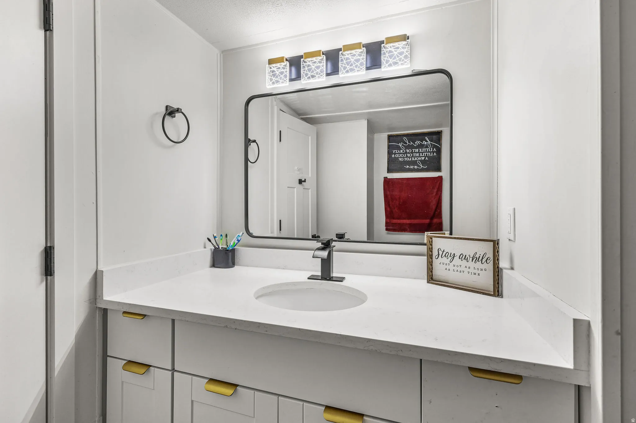 Bathroom featuring vanity
