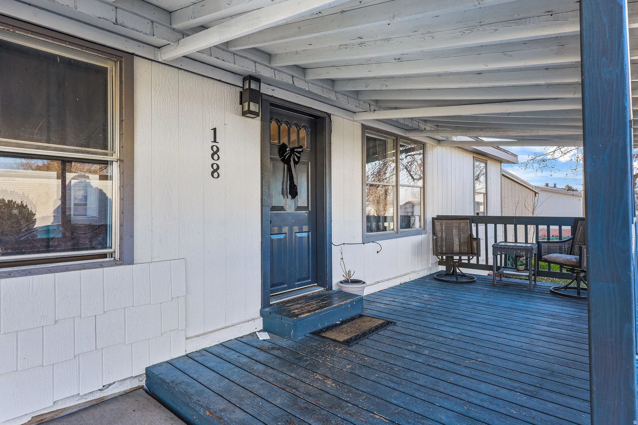 View of wooden deck