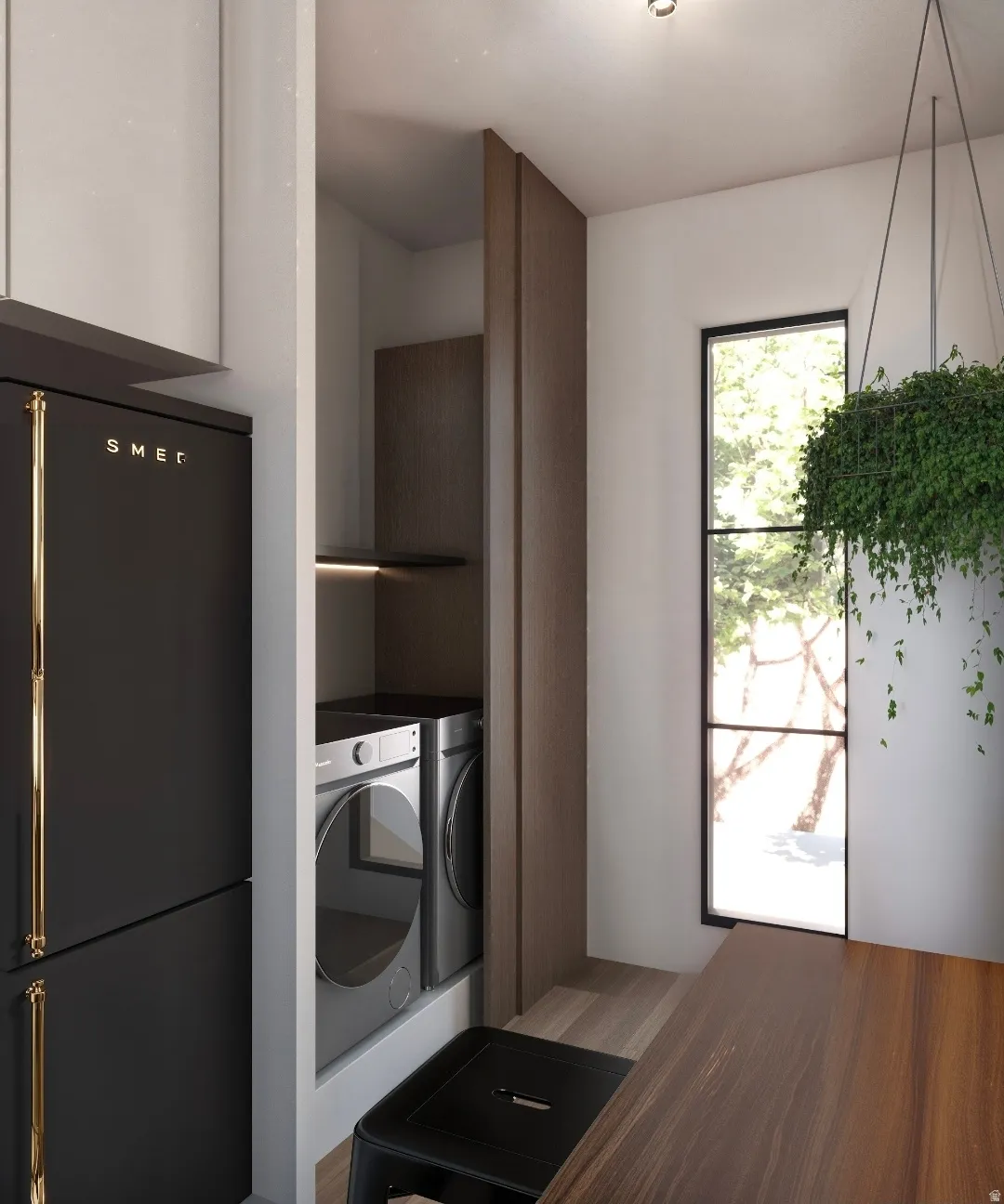 Laundry room with washer and clothes dryer