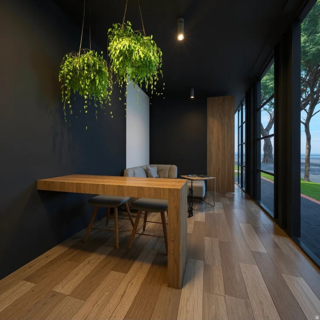 Dining room with light wood finished floors, plenty of natural light, a water view, and expansive windows