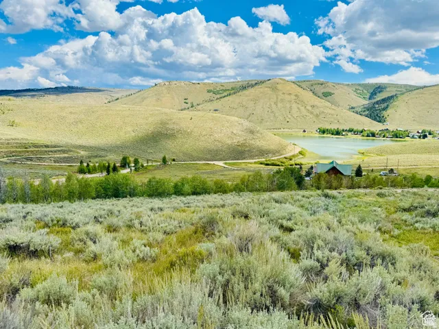Mountain view with rural landscape
