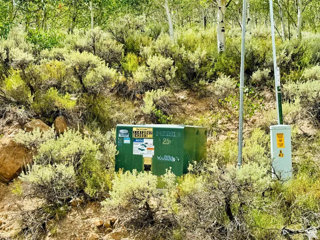 Exterior view of a pad mount transformer