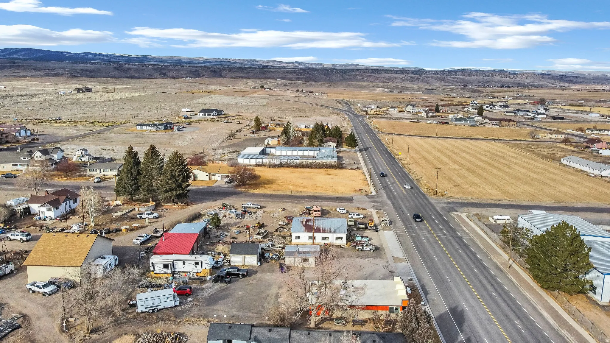 Drone / aerial view of mountains