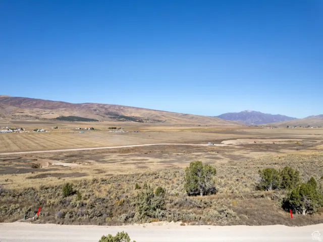 View of mountain background with rural landscape