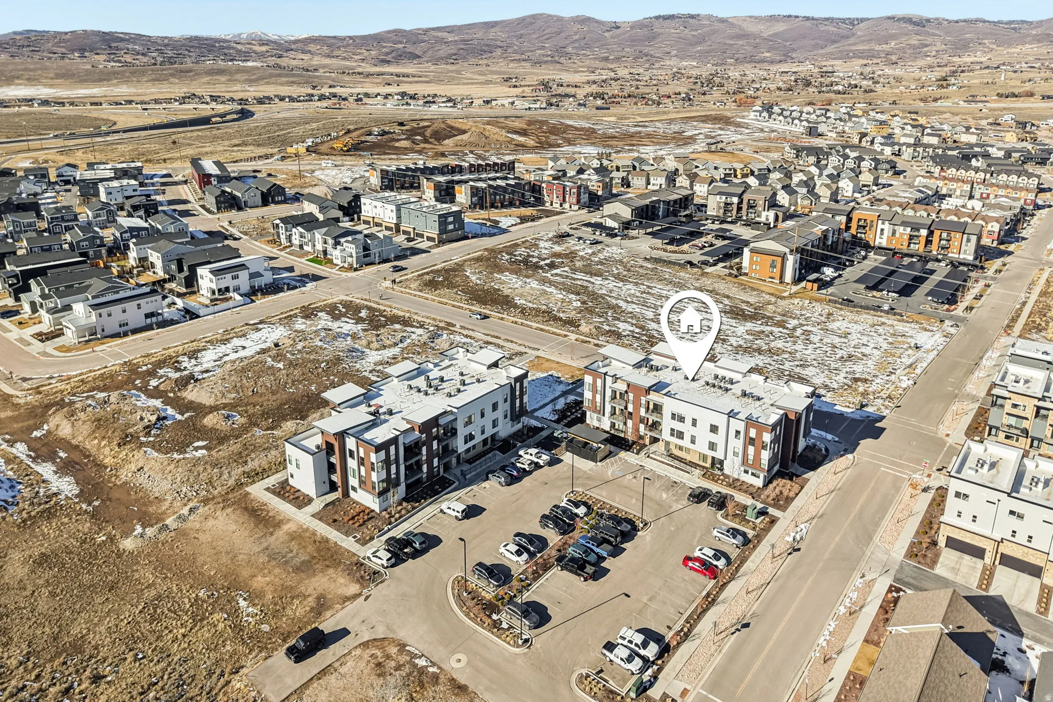 Drone / aerial view of mountains