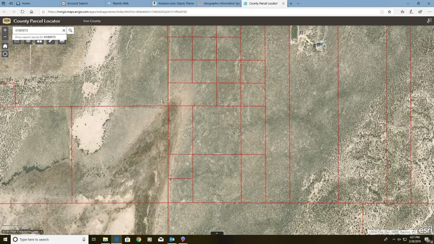 Map / location with property parcel outlined