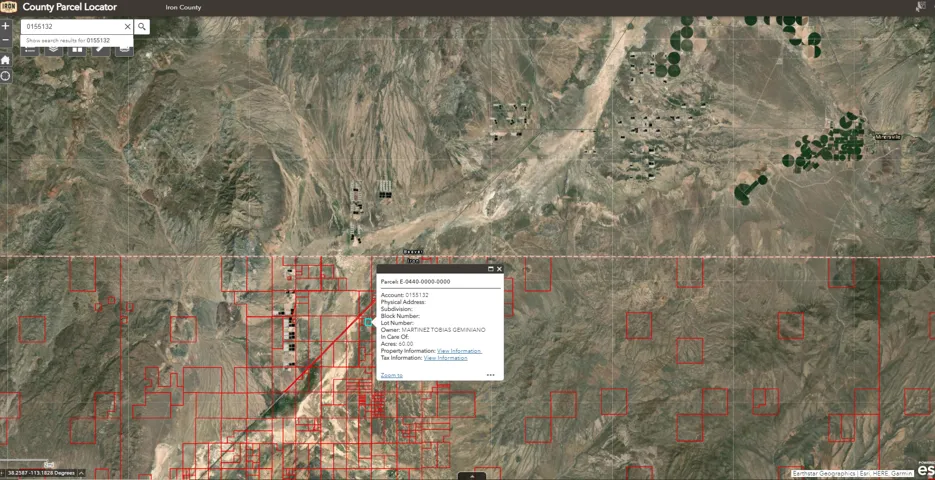 Map / location featuring property parcel outlined