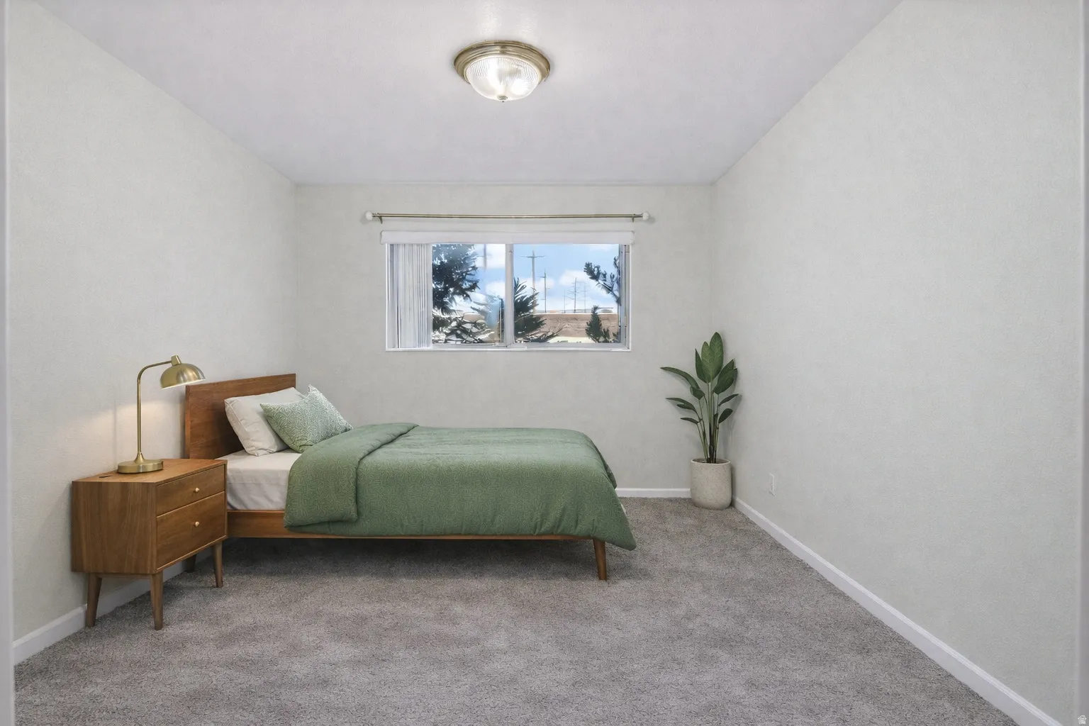 Secondary bedroom with virtual staging.