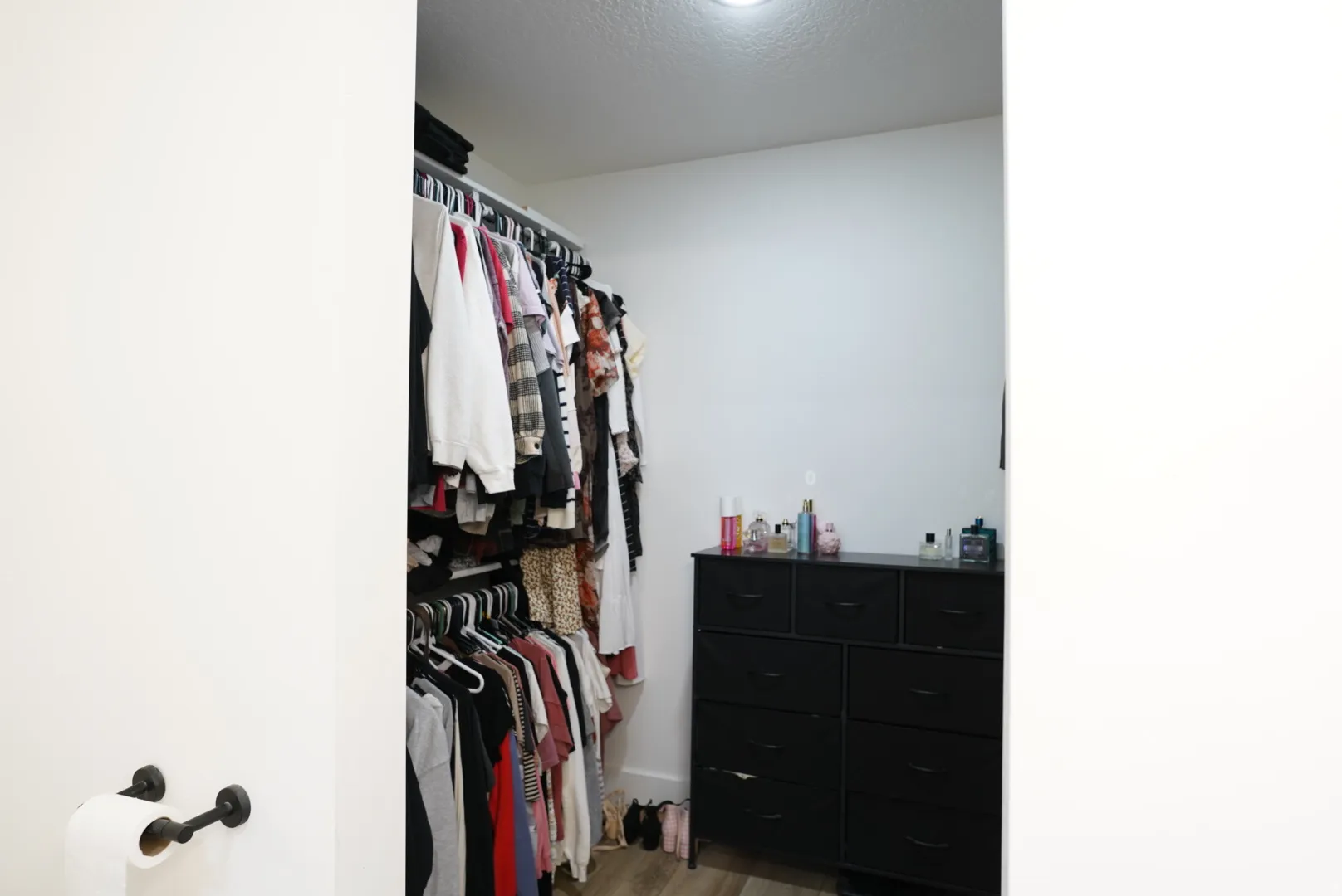 View of walk in closet