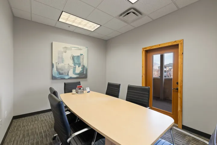 Home office featuring a paneled ceiling