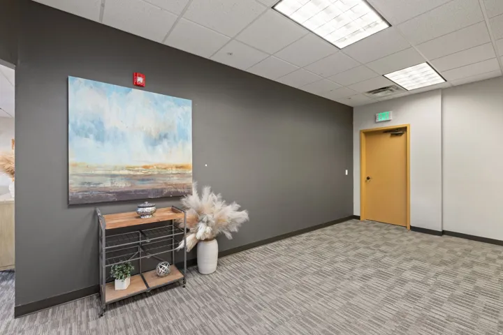 Common area featuring a drop ceiling