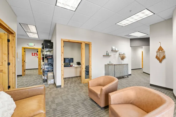 Lobby with a paneled ceiling