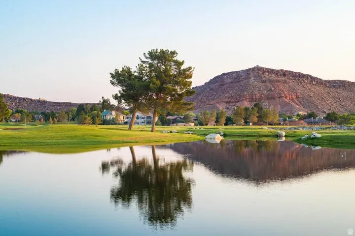 Water view with a mountain backdrop