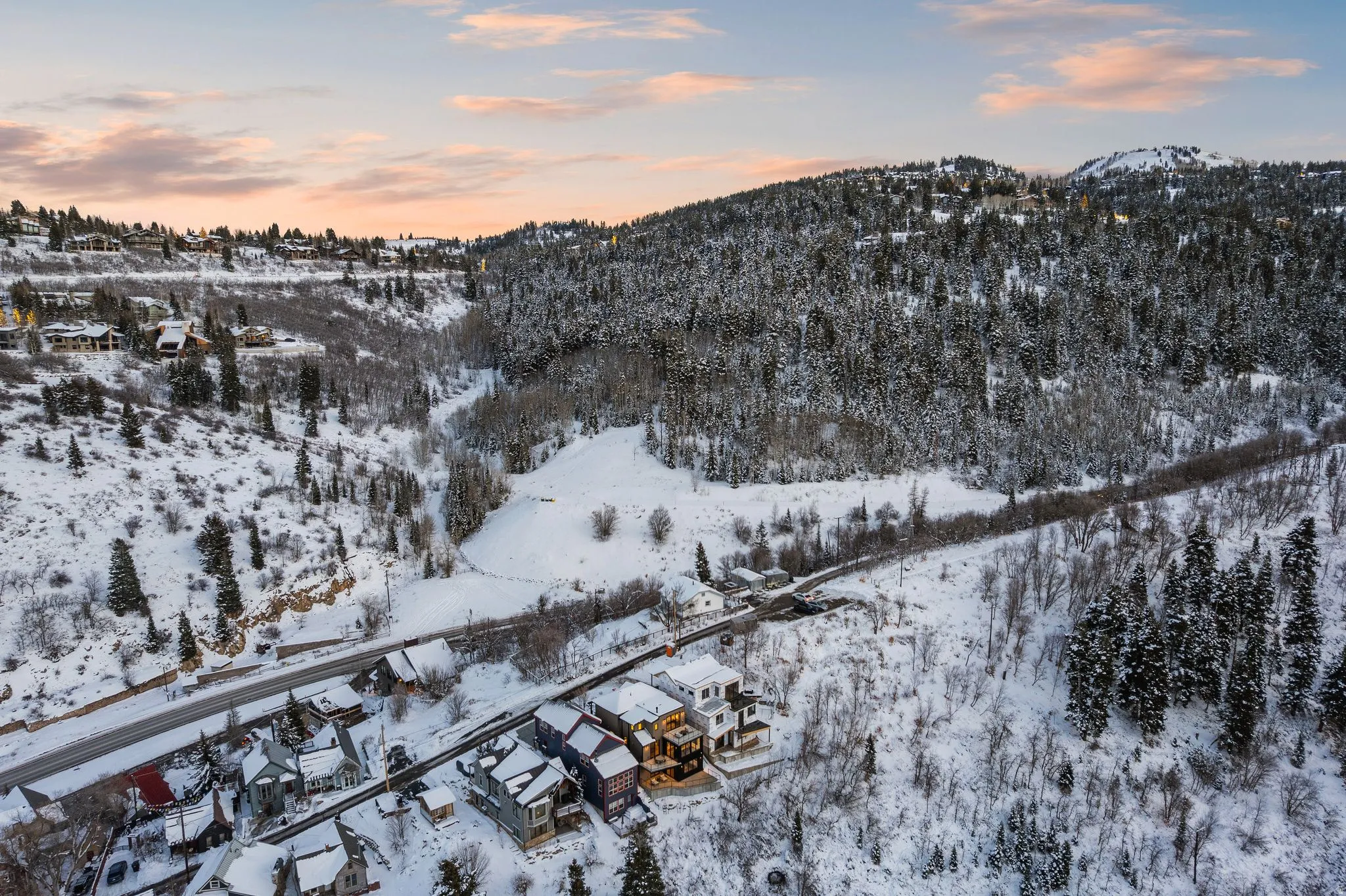 View of snowy aerial view